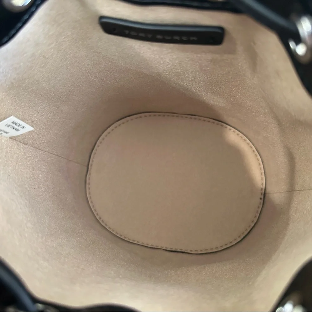 Tory Burch Mini T Monogram Hotfix Bucket Bag - Picture 11 of 13